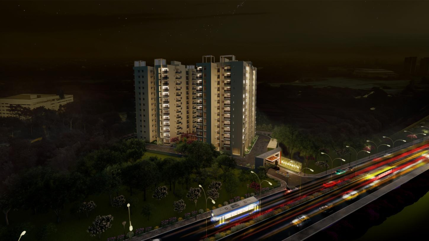 Home gate view of estern square